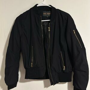 Red London Black Bomber Jacket